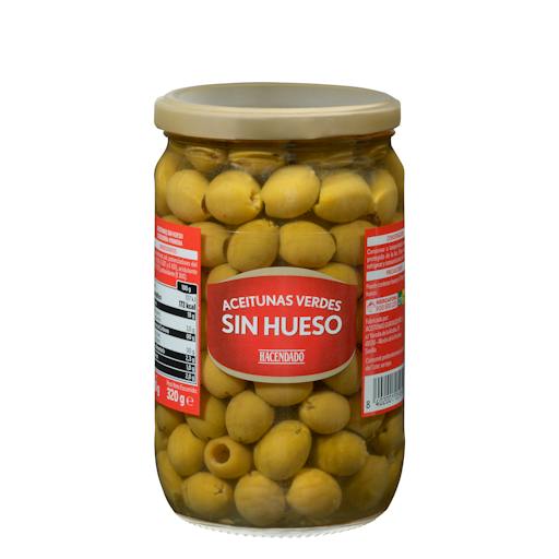 Aceitunas verdes sin hueso Hacendado
